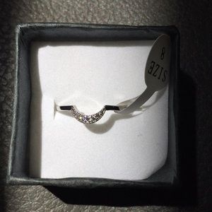 Fragrant Jewels stackable ring sz 8 silver tone